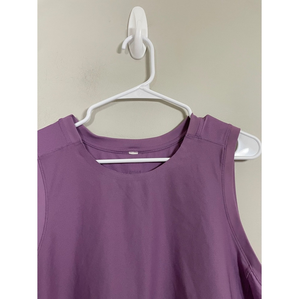 Lululemon Mesh Back Cropped Train Tank Top in Wisteria Purple Athleisure Active - Picture 3 of 8